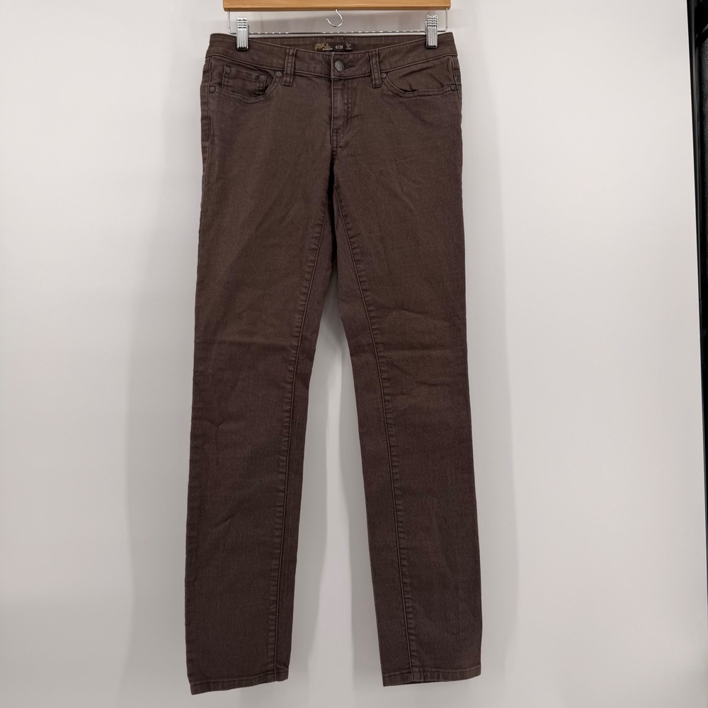 Prana Kara Jeans Womens 6/28 Brown Organic Cotton Stretch Straight Leg Pants
